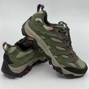 Waterproof Merrell Moab 3 Women's Hiking Shoes - Olive and Purple